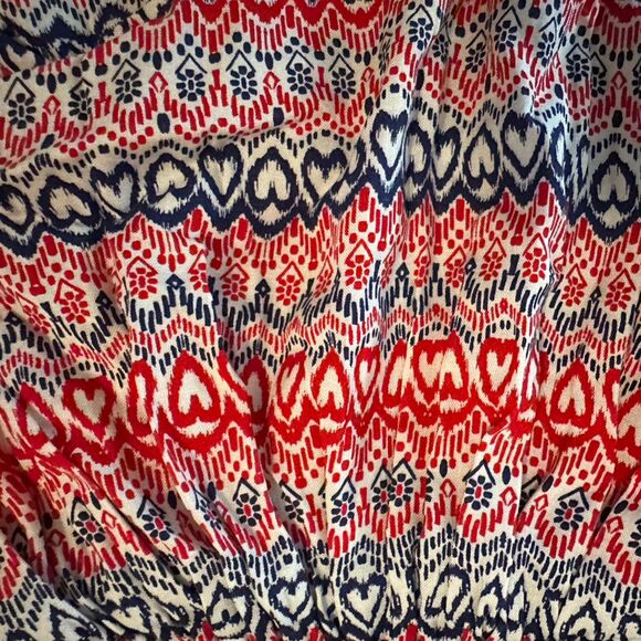 Jordache Girls 4T Blue Denim Overall Dress Knee Length Heart Pattern - Picture 6 of 7